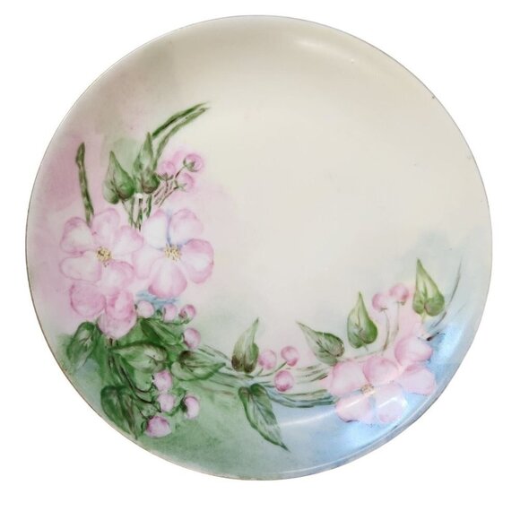 Antique Hutschenreuther Selb Bavaria Cherry Blossom Hand Painted Fine China Brea - Picture 2 of 6